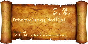 Dobrovolszky Noémi névjegykártya