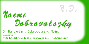 noemi dobrovolszky business card
